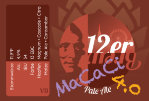 Etikett des 12er Brew MaCaCi 4.0
