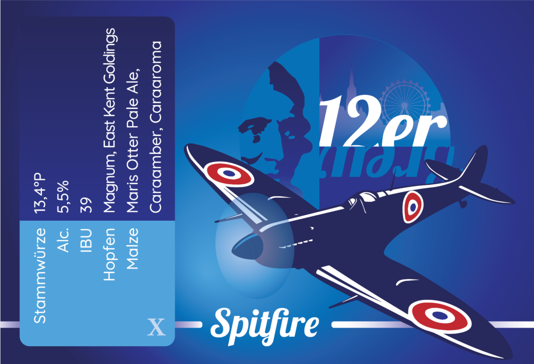 Etikett des 12er Brew Spitfire