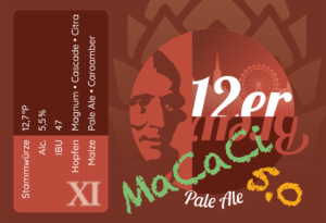 Etikett des 12er Brew MaCaCi 5.0