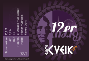 Etikett des 12er Brew (Earth)Kveik Bier